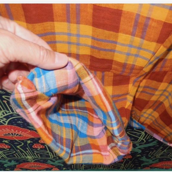 Ace & Jig Sophomore Plaid Check Orange Yellow Jumpsuit Romper Nwt XS - Picture 5 of 6